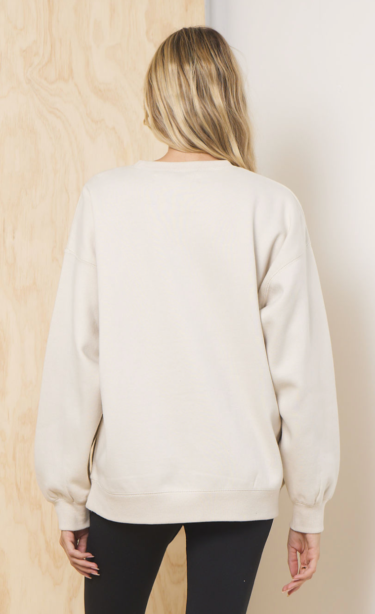 Bone Vintage Havana Bone Proweave Crewneck
