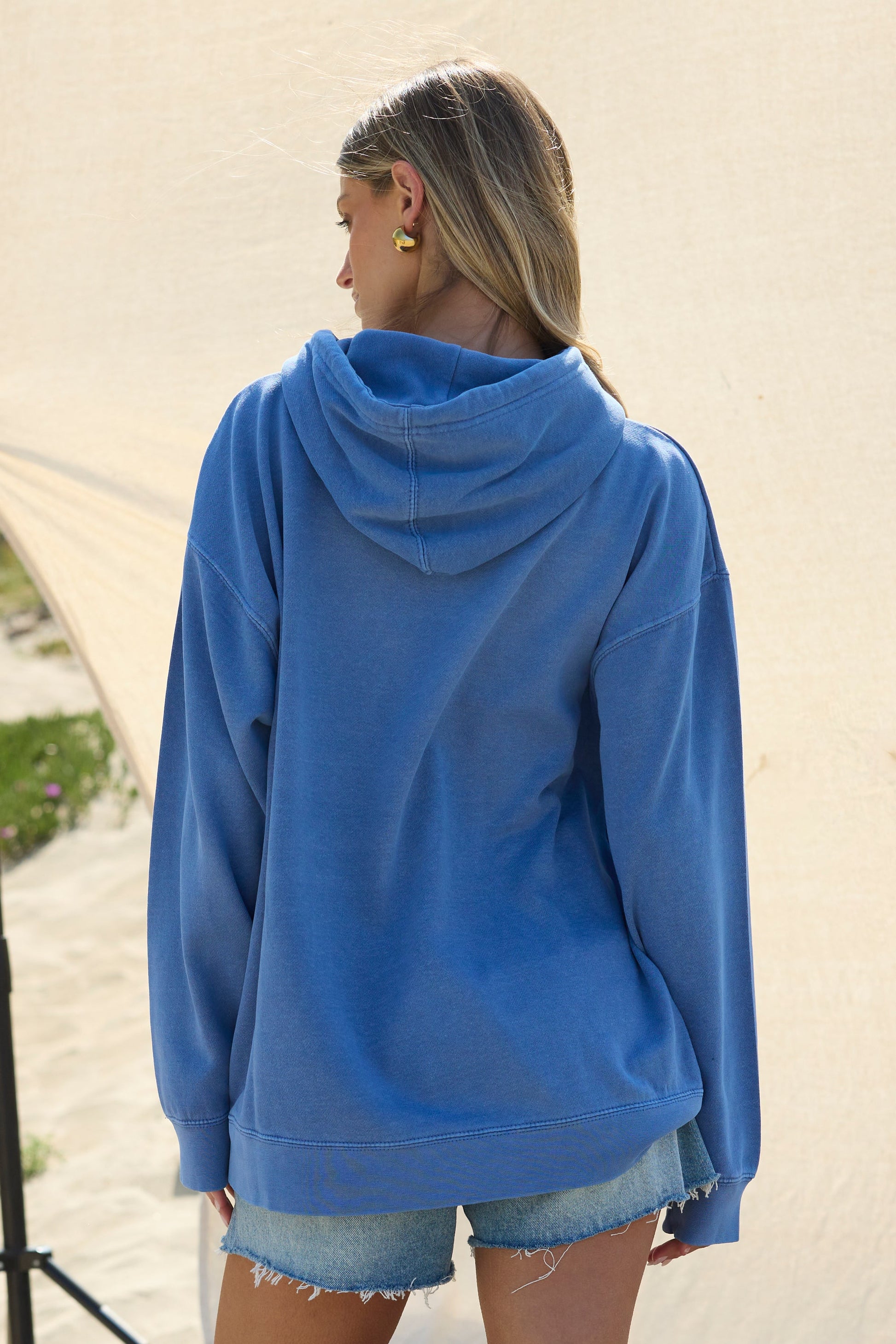 Blue Vintage Havana "Wellness" Garment Dye Hoodie