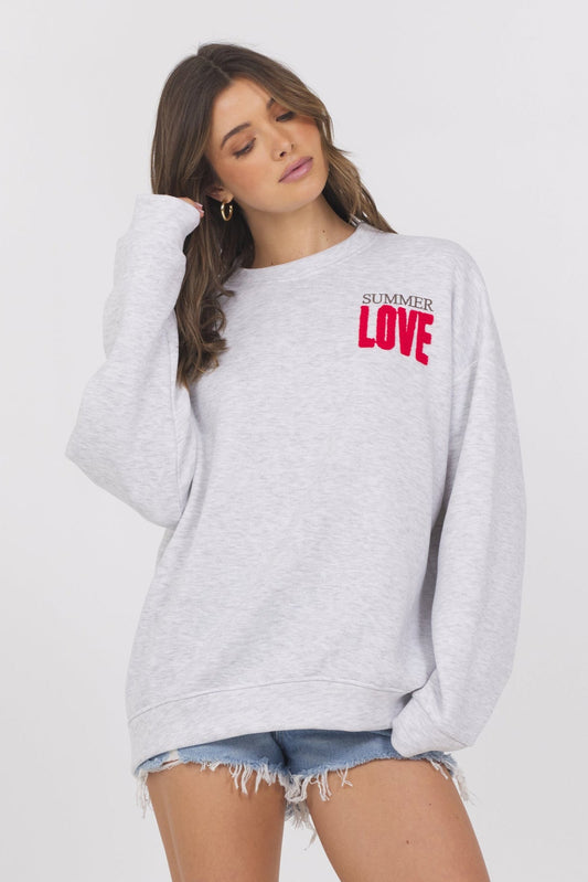 Ivory Vintage Havana Summer Love Fleece Crewneck