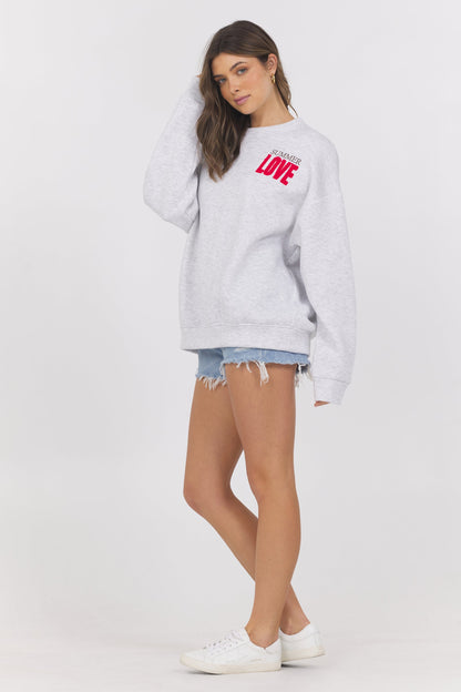 Ivory Vintage Havana Summer Love Fleece Crewneck