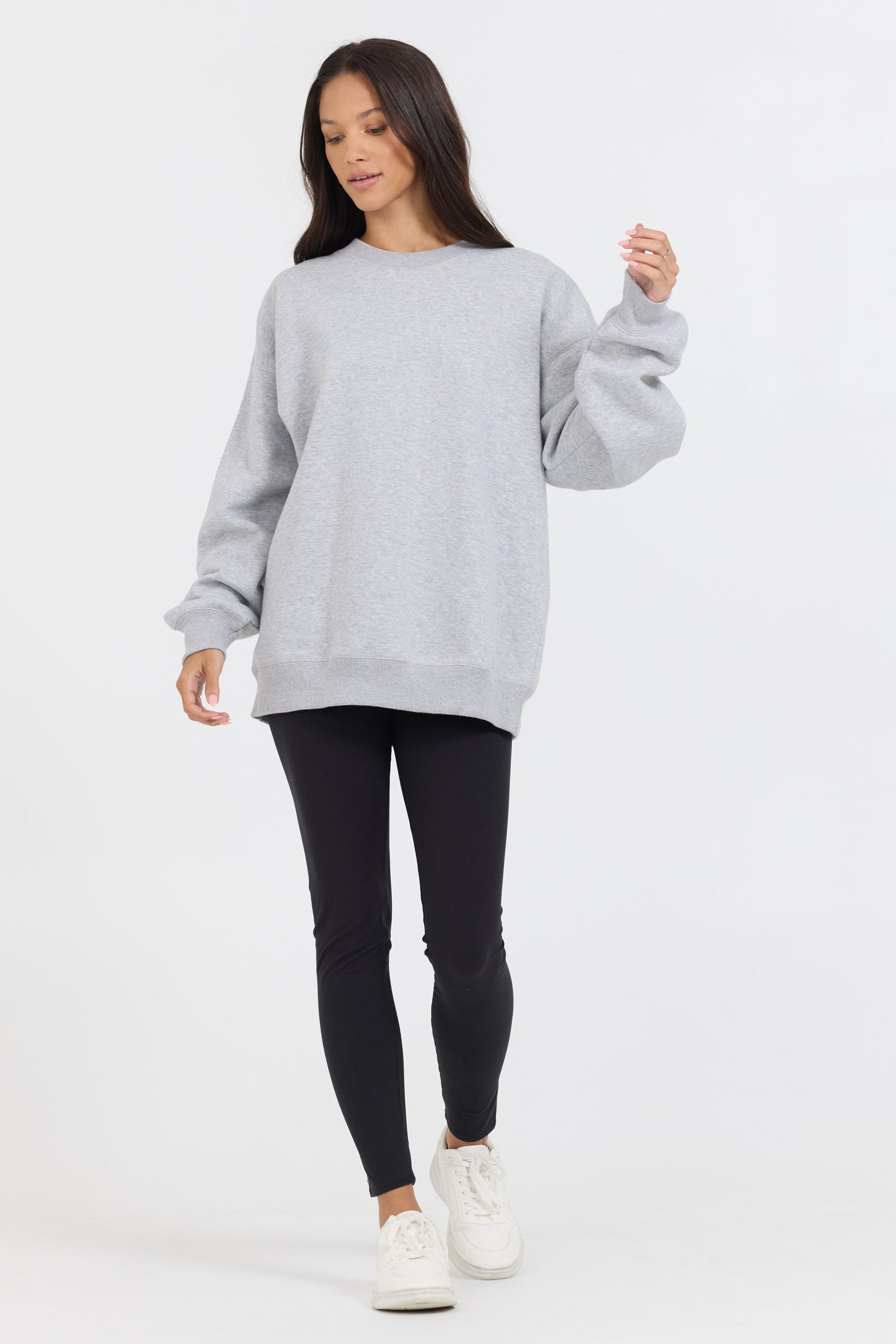 Heather Grey Vintage Havana Heather Grey Proweave Crewneck Sweatshirt