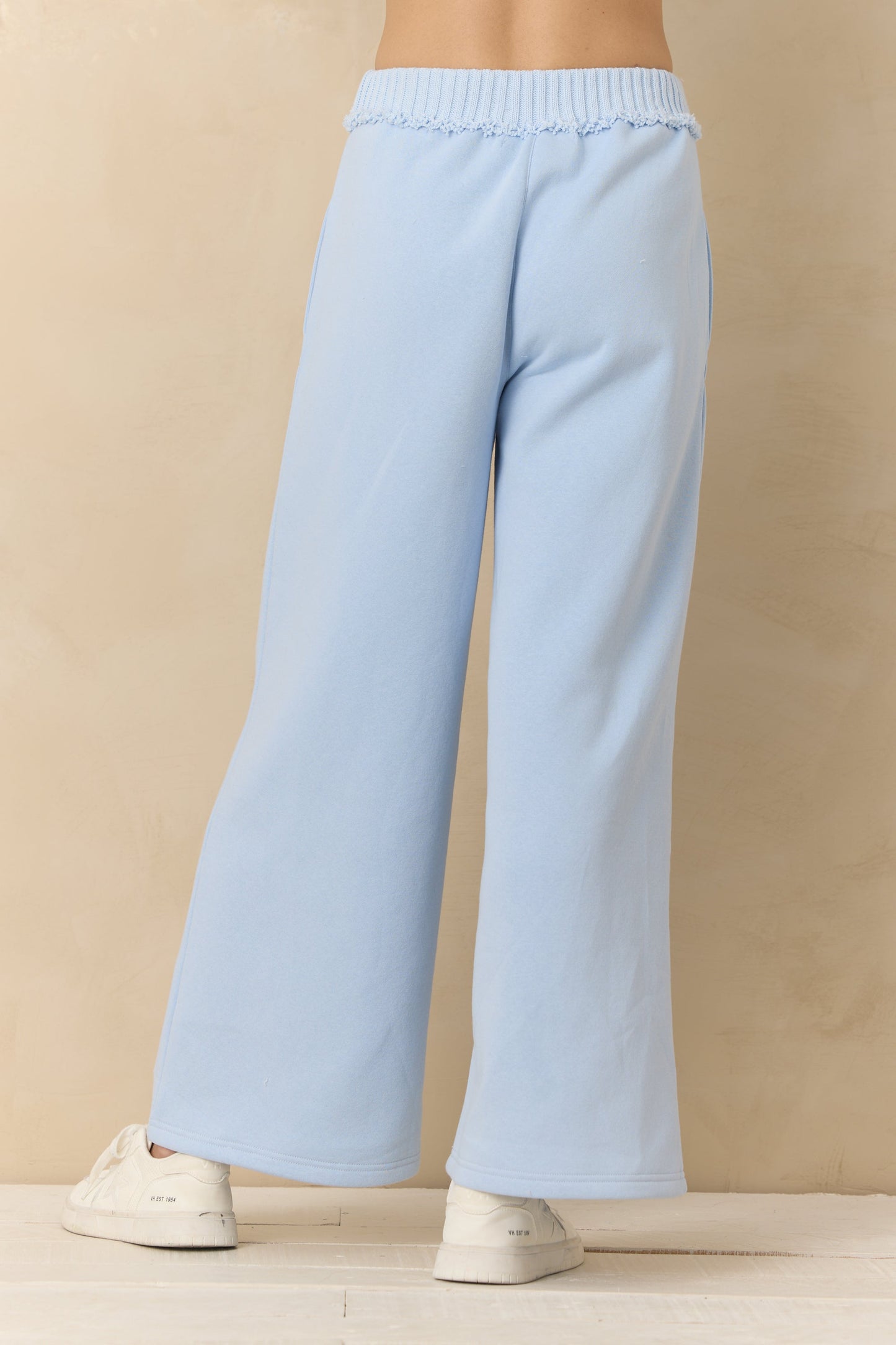 Pink Hibiscus Vintage Havana Vintage Fleece Wide Leg Pants with Rib