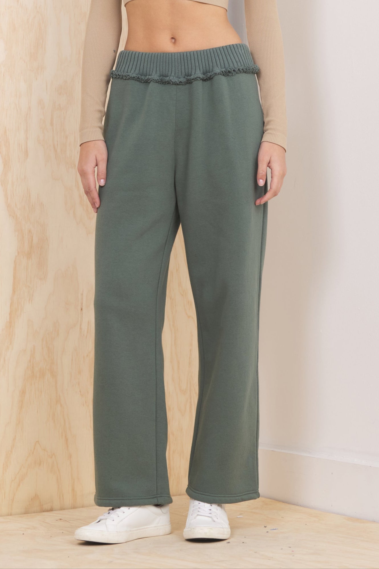 Vintage Havana Olive Fleece 2-Piece Set