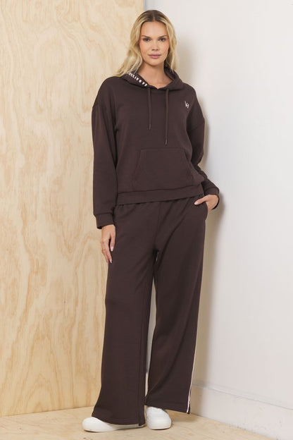 Vintage Havana Espresso Teddy Fleece 2-Piece Set