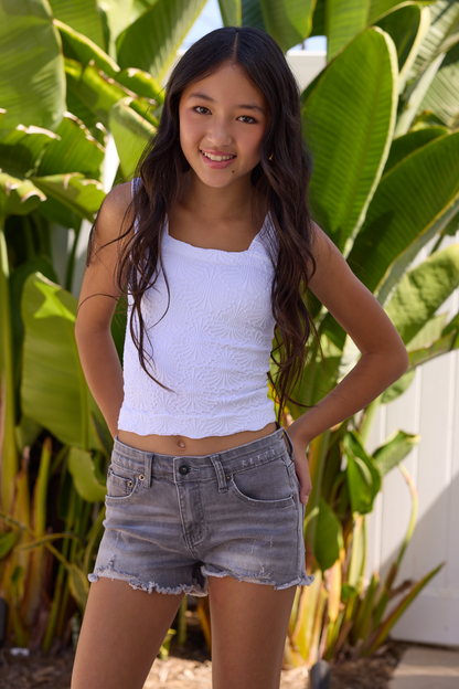 Vintage Havana Kids Vintage Grey Fray Short