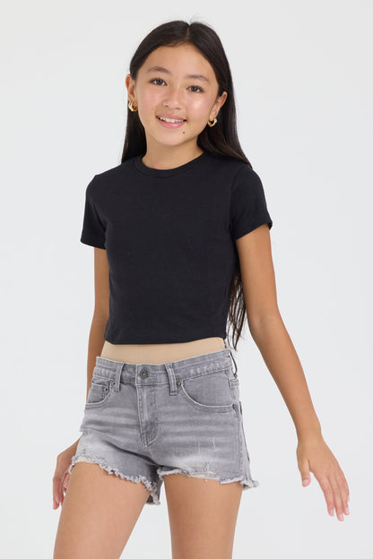 Vintage Havana Kids Vintage Grey Fray Short