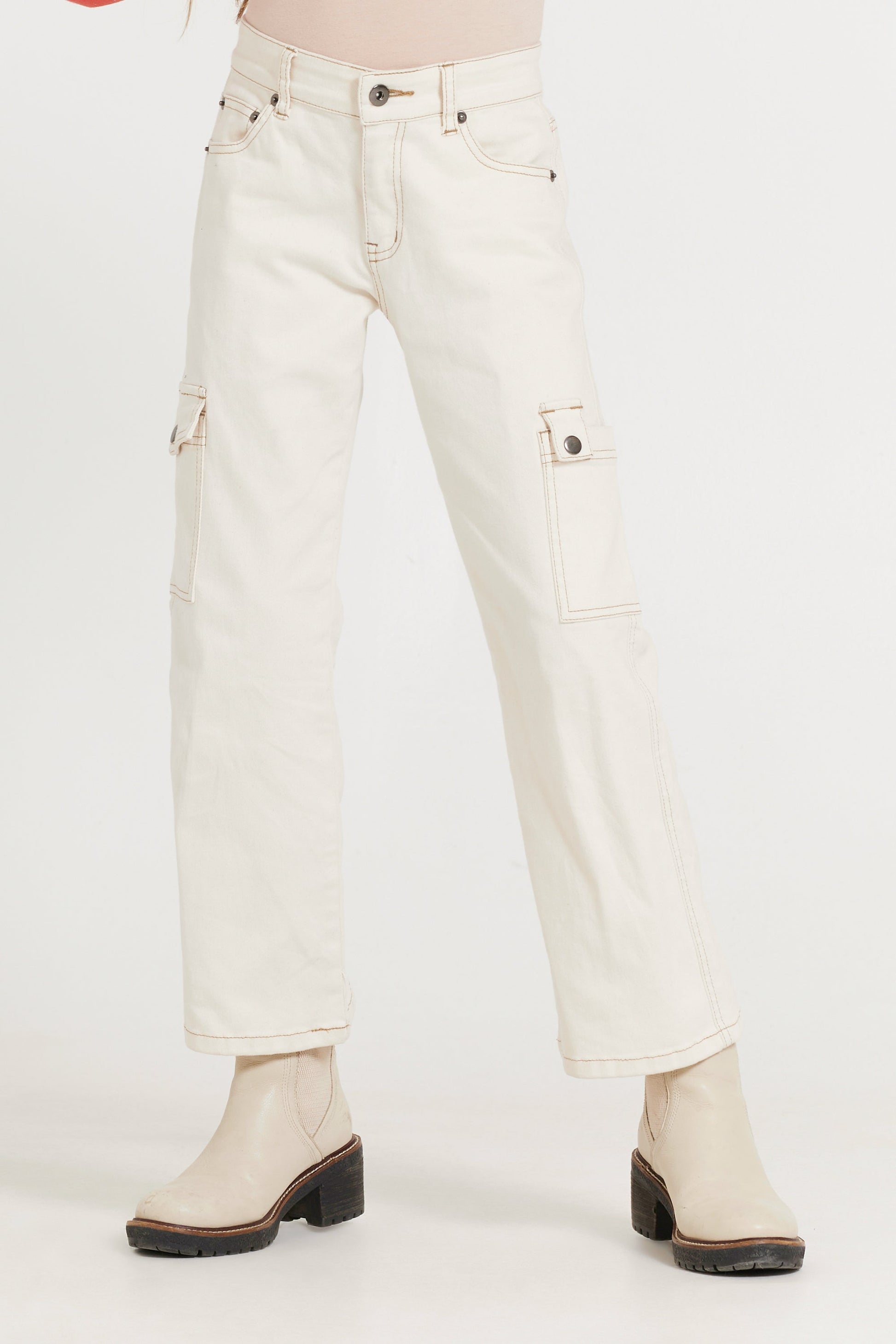 Cream Vintage Havana Kids Cream Cargo Jean