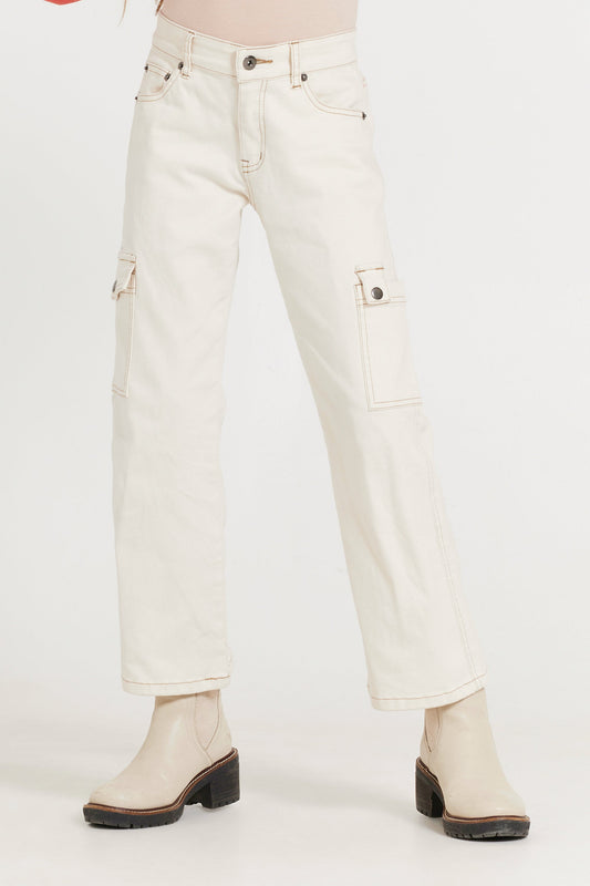 Cream Vintage Havana Kids Cream Cargo Jean