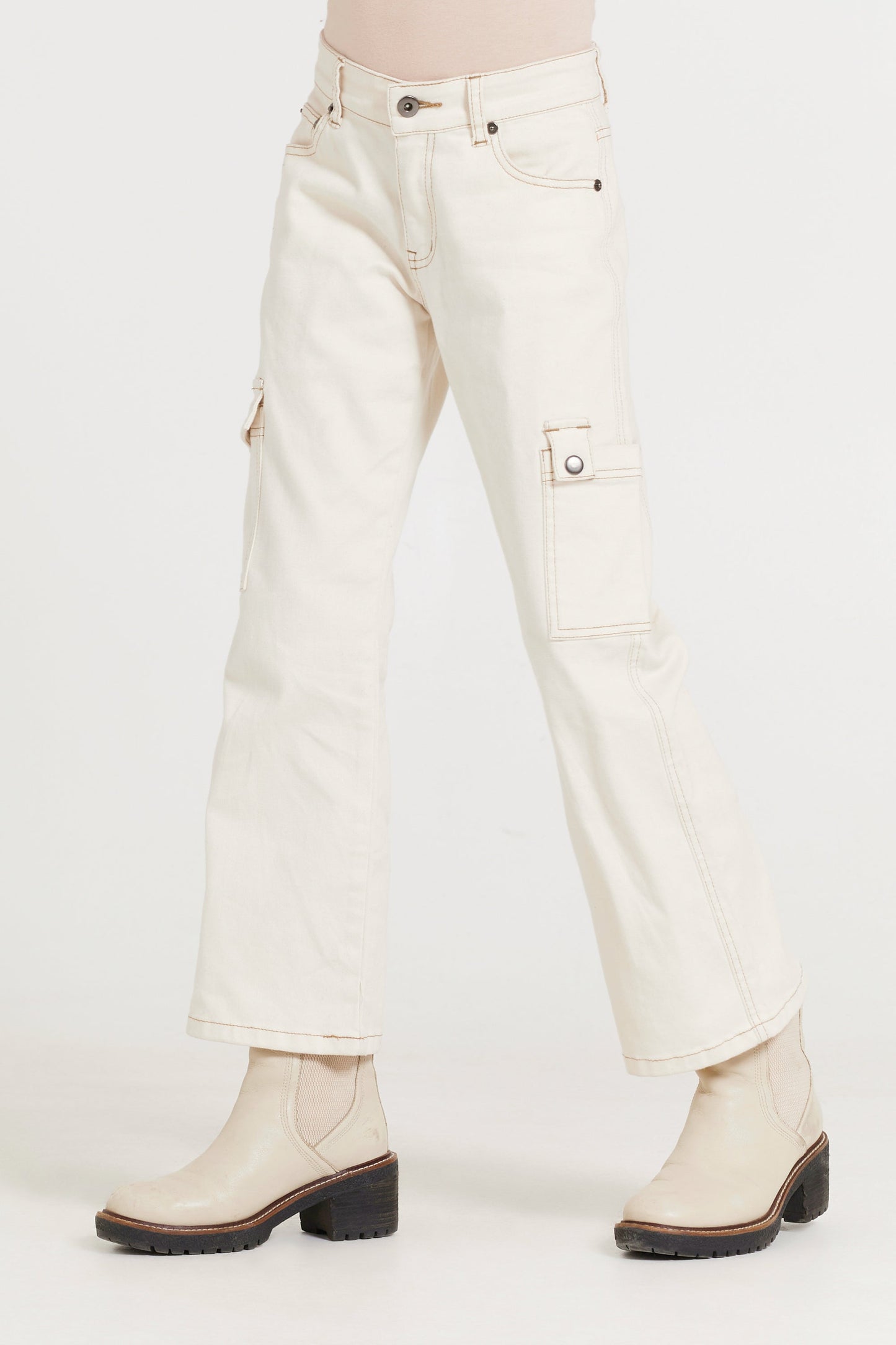 Cream Vintage Havana Kids Cream Cargo Jean