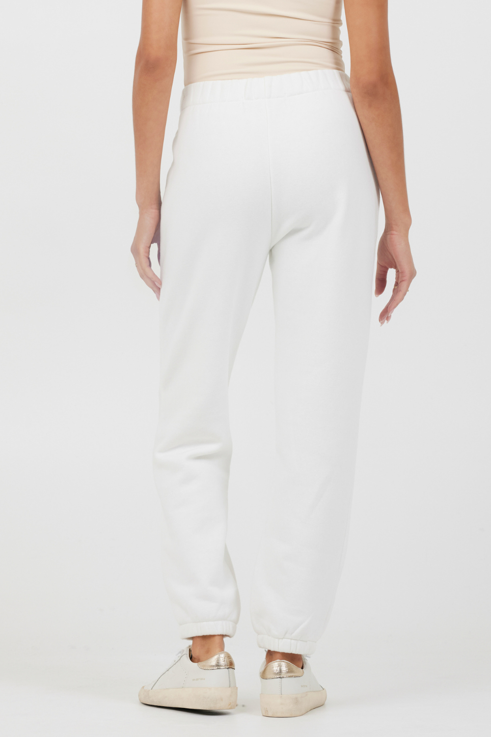 White Vintage Havana White Essentials Fleece Joggers
