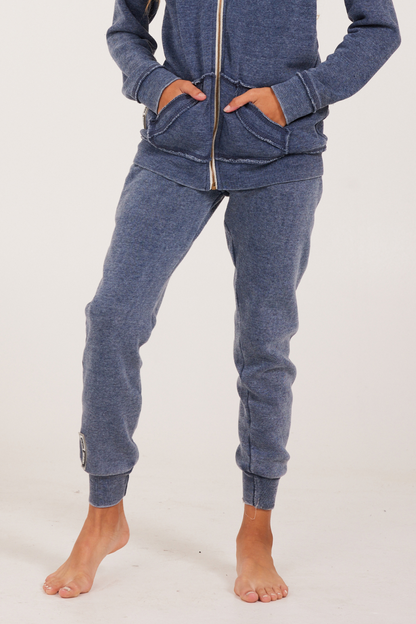 Deep Navy Vintage Havana Unisex Cuff Bottom Sweatpants