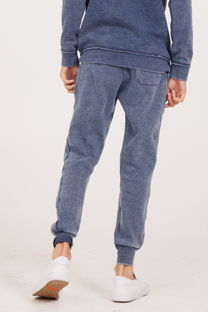Deep Navy Vintage Havana Unisex Cuff Bottom Sweatpants