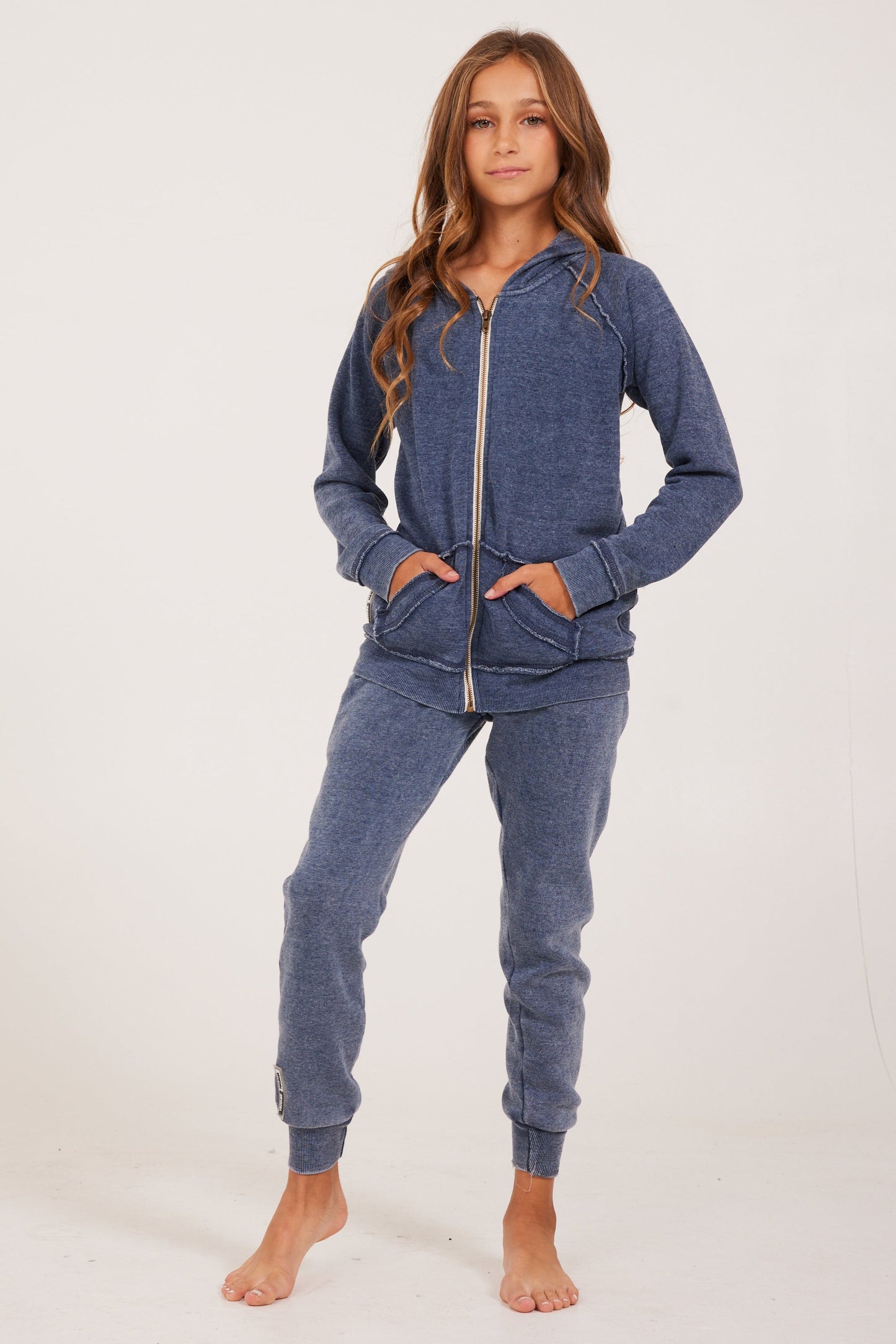 Deep Navy Vintage Havana Unisex Cuff Bottom Sweatpants