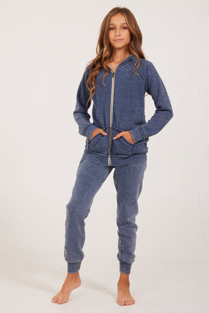 Deep Navy Vintage Havana Unisex Cuff Bottom Sweatpants