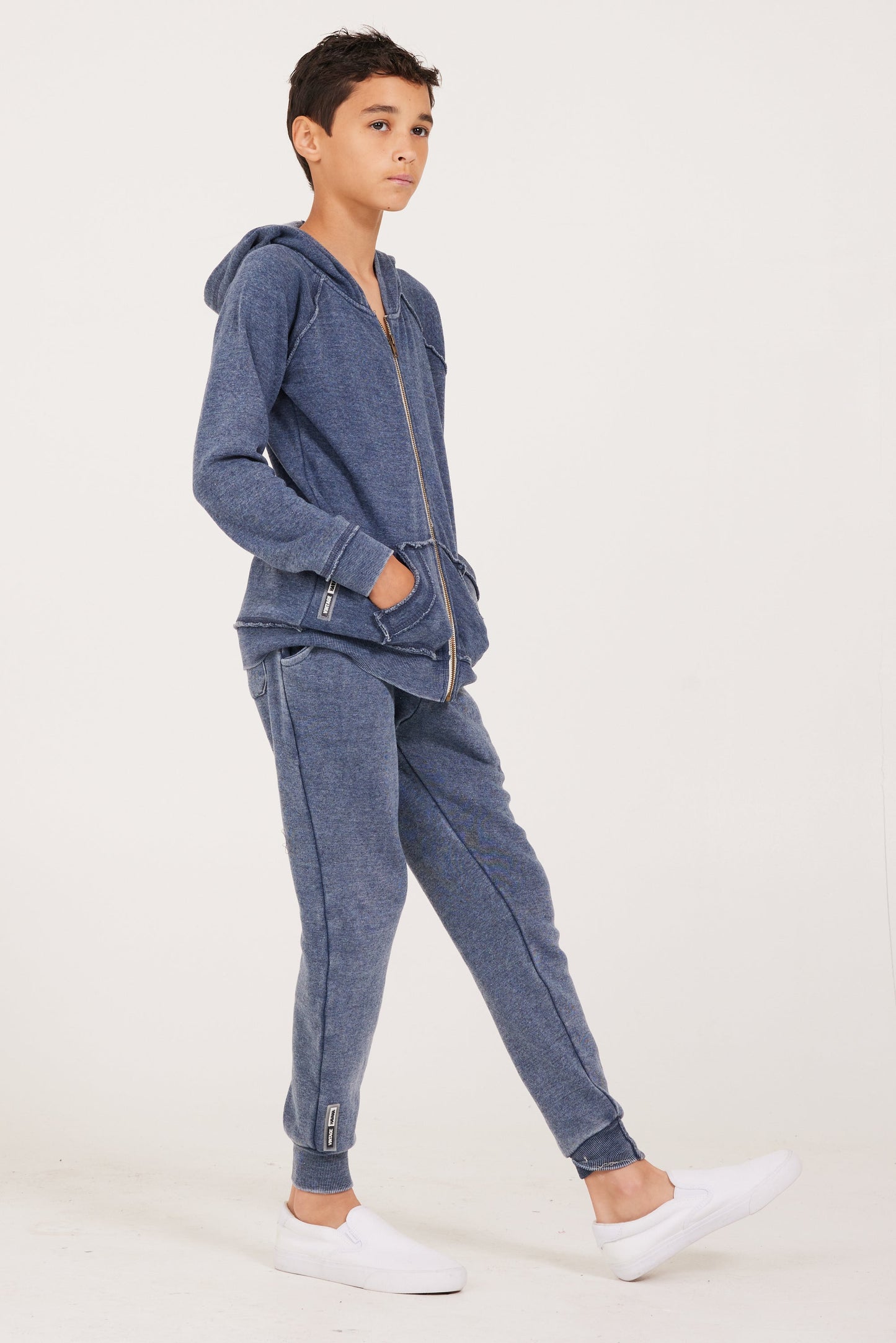 Deep Navy Vintage Havana Unisex Cuff Bottom Sweatpants