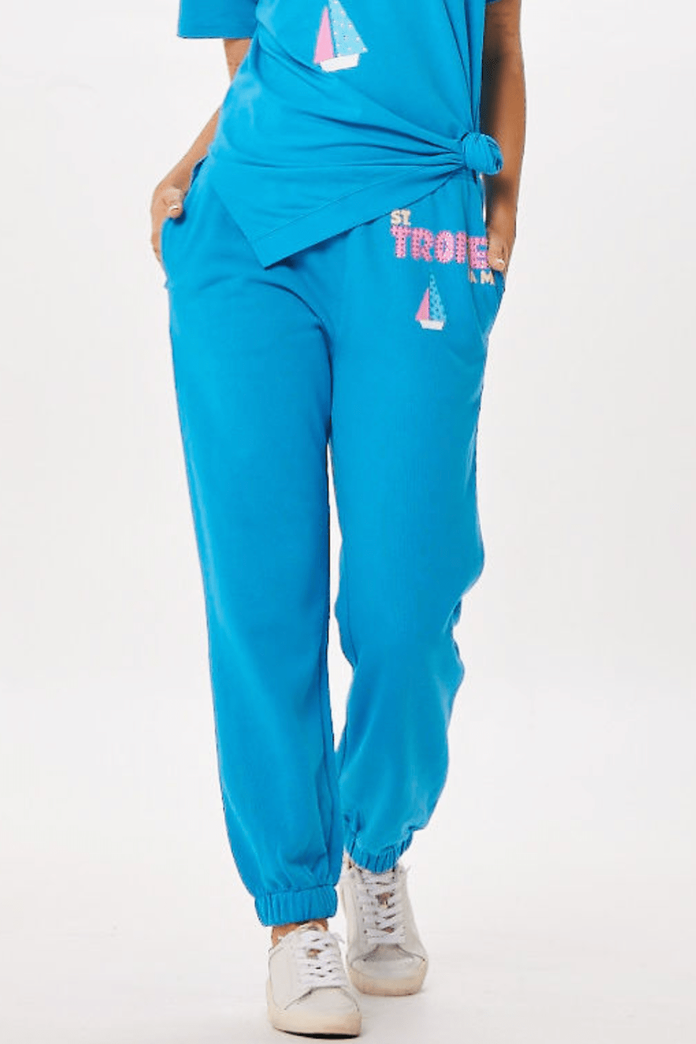 Bright Blue Vintage Havana Bright Blue St. Tropez Jet Setter Surf Wash Jogger
