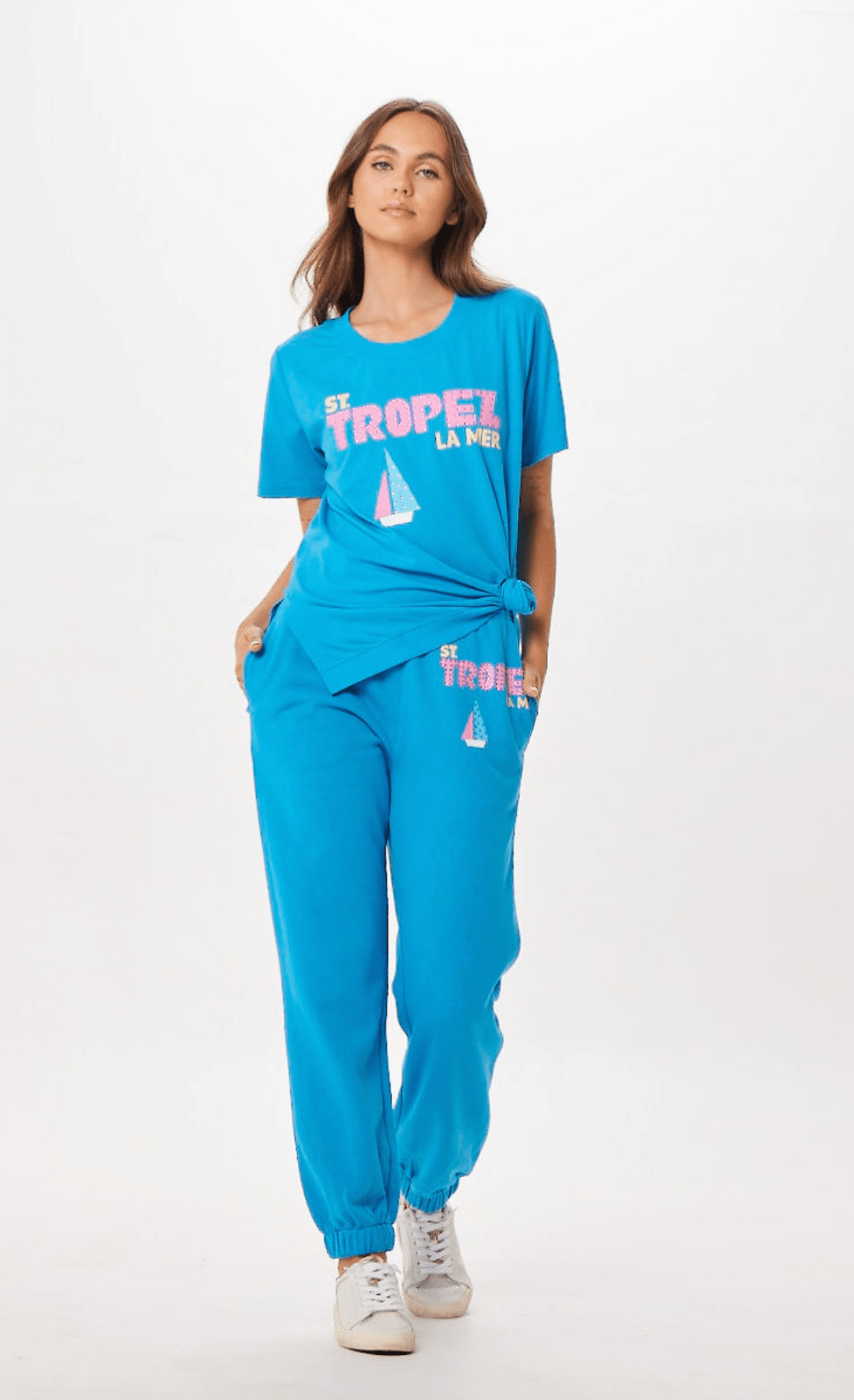 Bright Blue Vintage Havana Bright Blue St. Tropez Jet Setter Surf Wash Jogger
