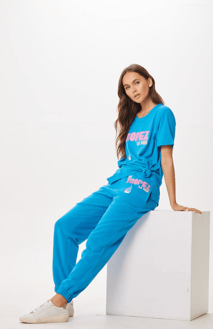 Bright Blue Vintage Havana Bright Blue St. Tropez Jet Setter Surf Wash Jogger