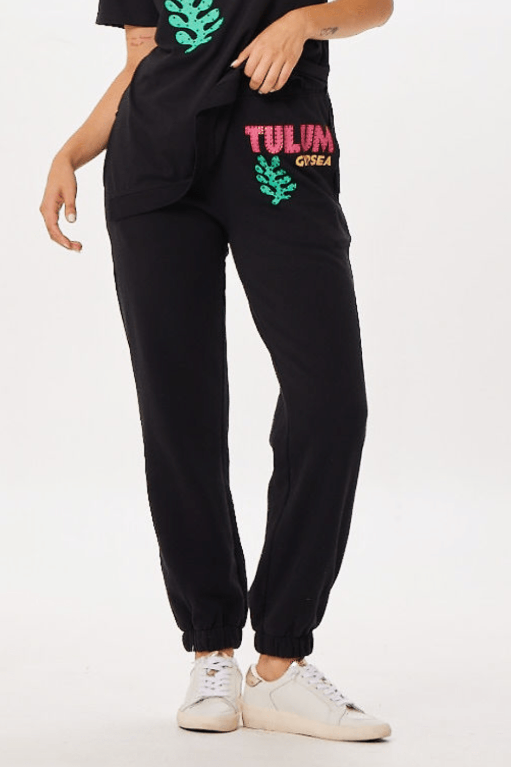 Black Vintage Havana Black Tulum Jet Setter Surf Wash Jogger