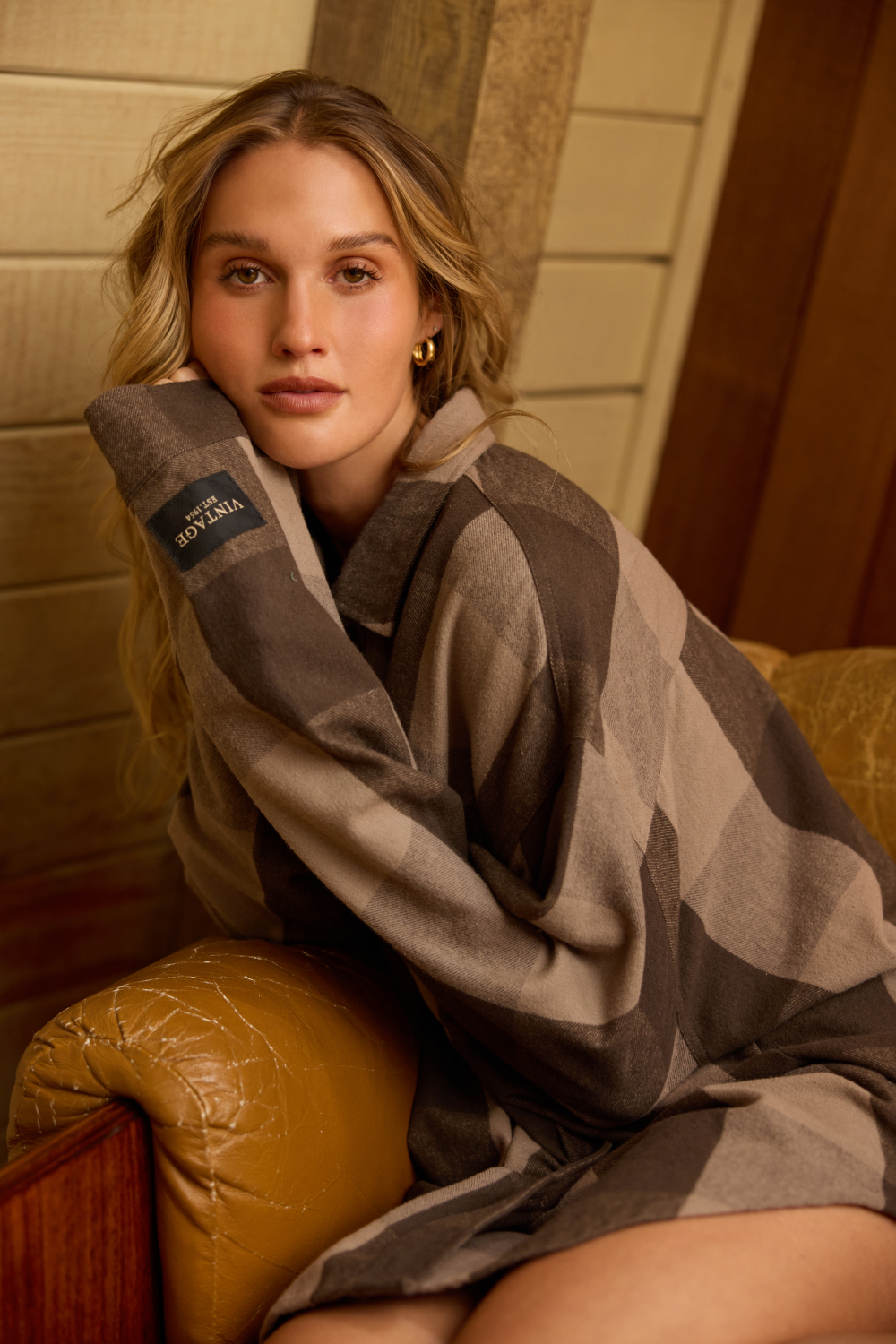 Cedarwood Plaid Vintage Havana Oversized Flannel Button Down