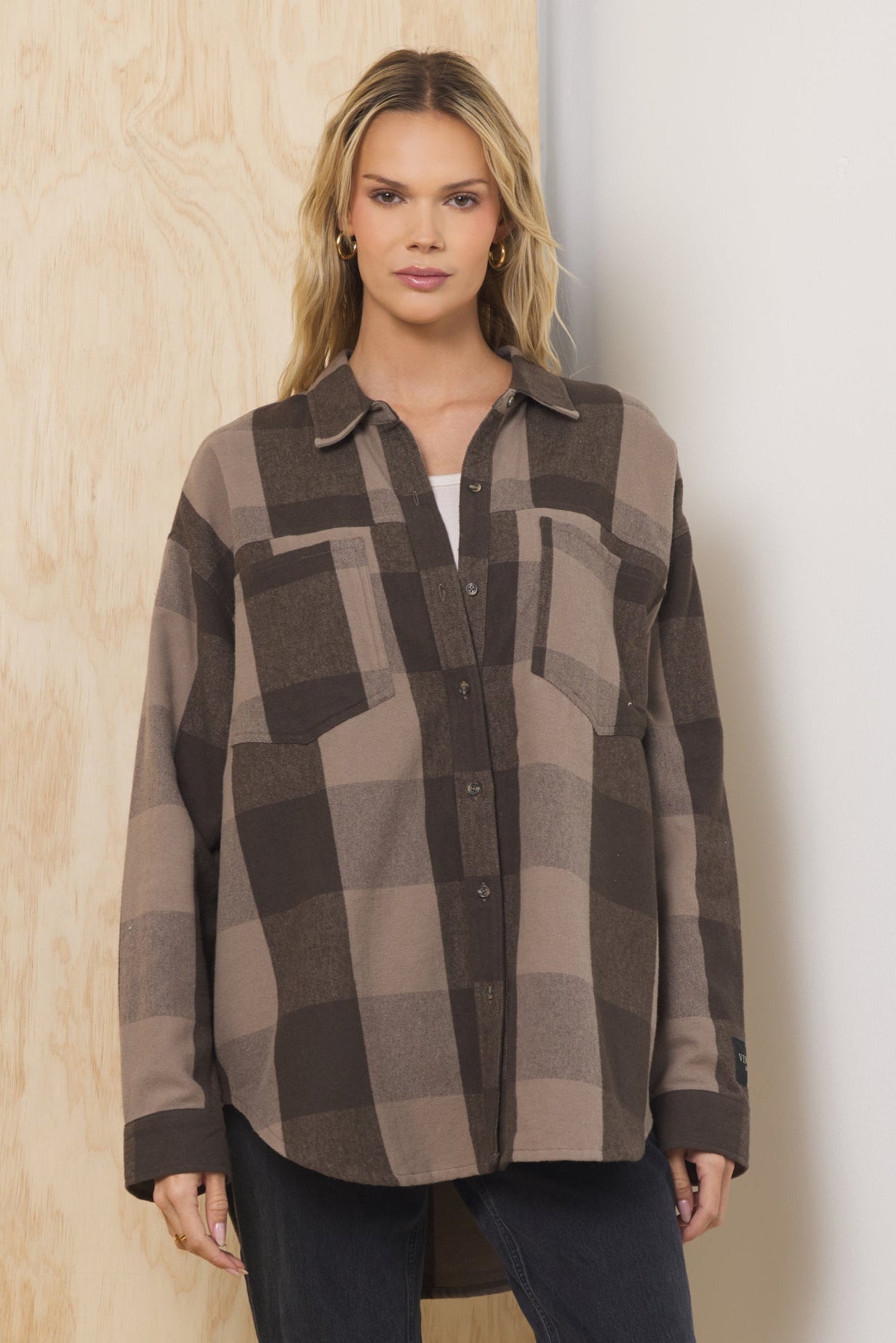 Cedarwood Plaid Vintage Havana Oversized Flannel Button Down