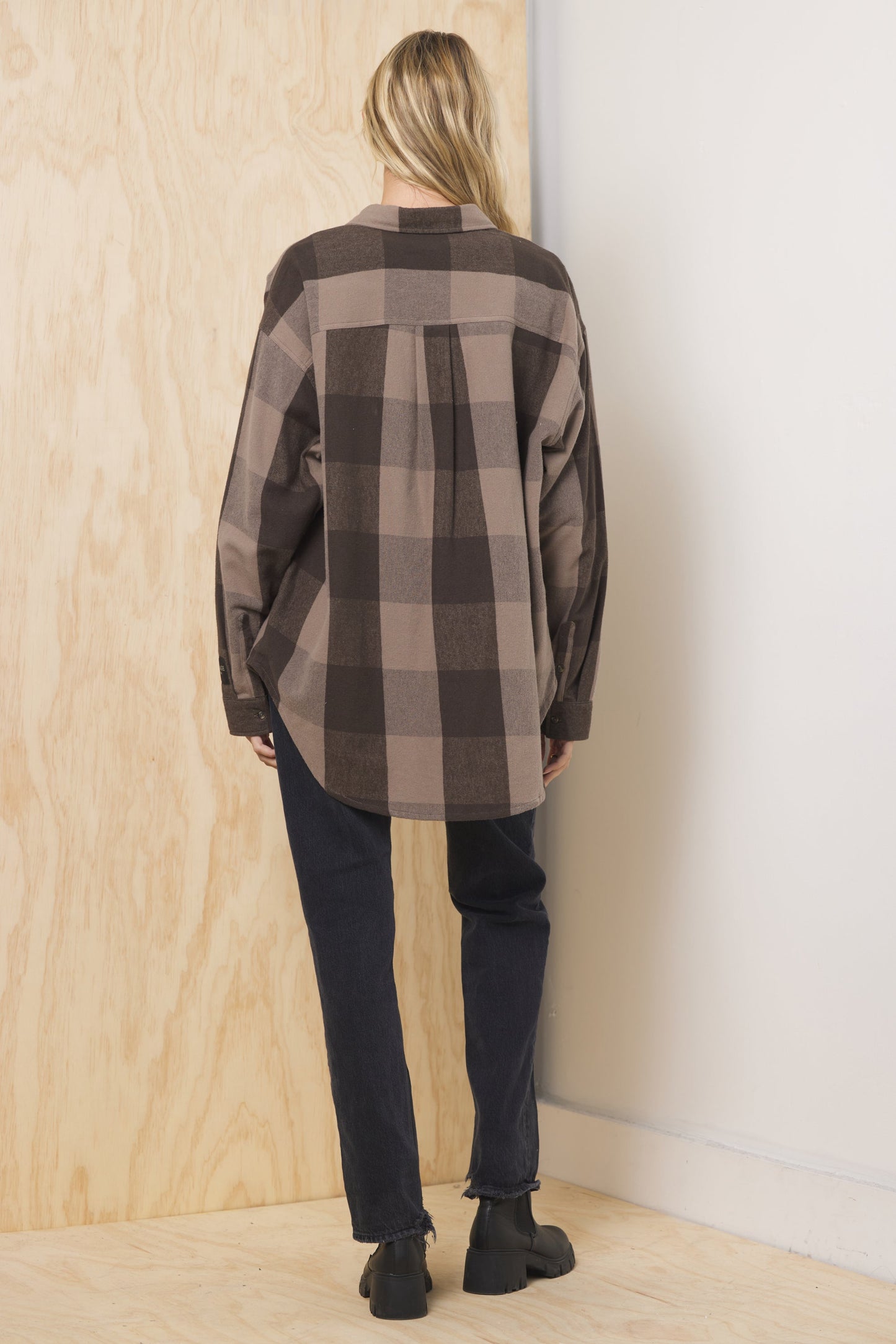 Cedarwood Plaid Vintage Havana Oversized Flannel Button Down