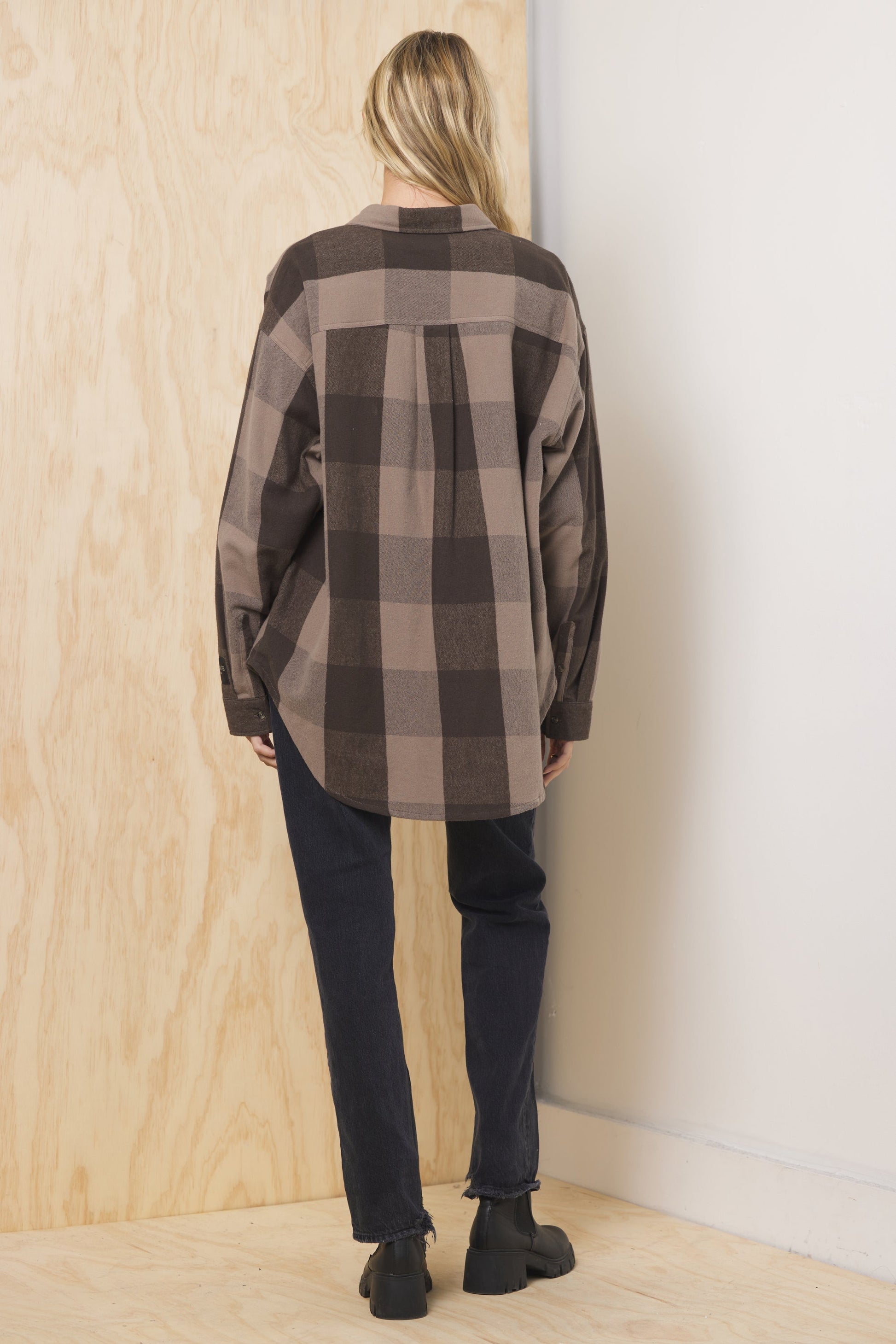 Cedarwood Plaid Vintage Havana Oversized Flannel Button Down