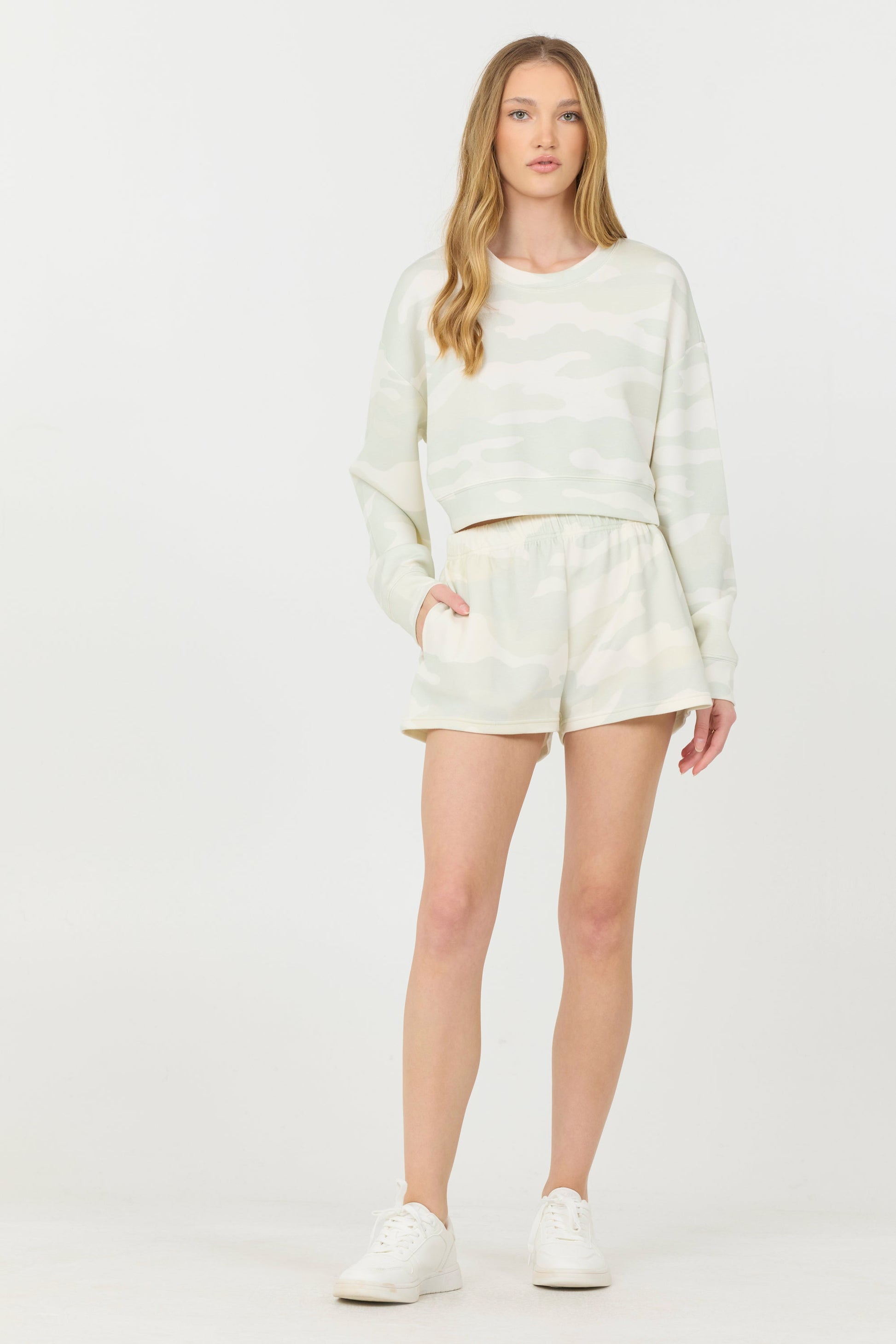 Spring Camo Vintage Havana Spring Camo Printed Cloud Fleece Shorts