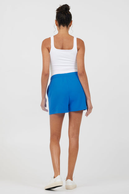 Royal Blue Vintage Havana Royal Blue W/ Pink Puff "Good Vibes" Surf Wash Shorts