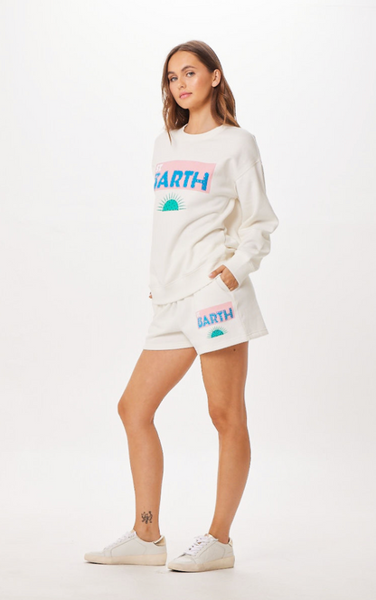 White Vintage Havana White St. Barth Jet Setter Surf Wash Shorts