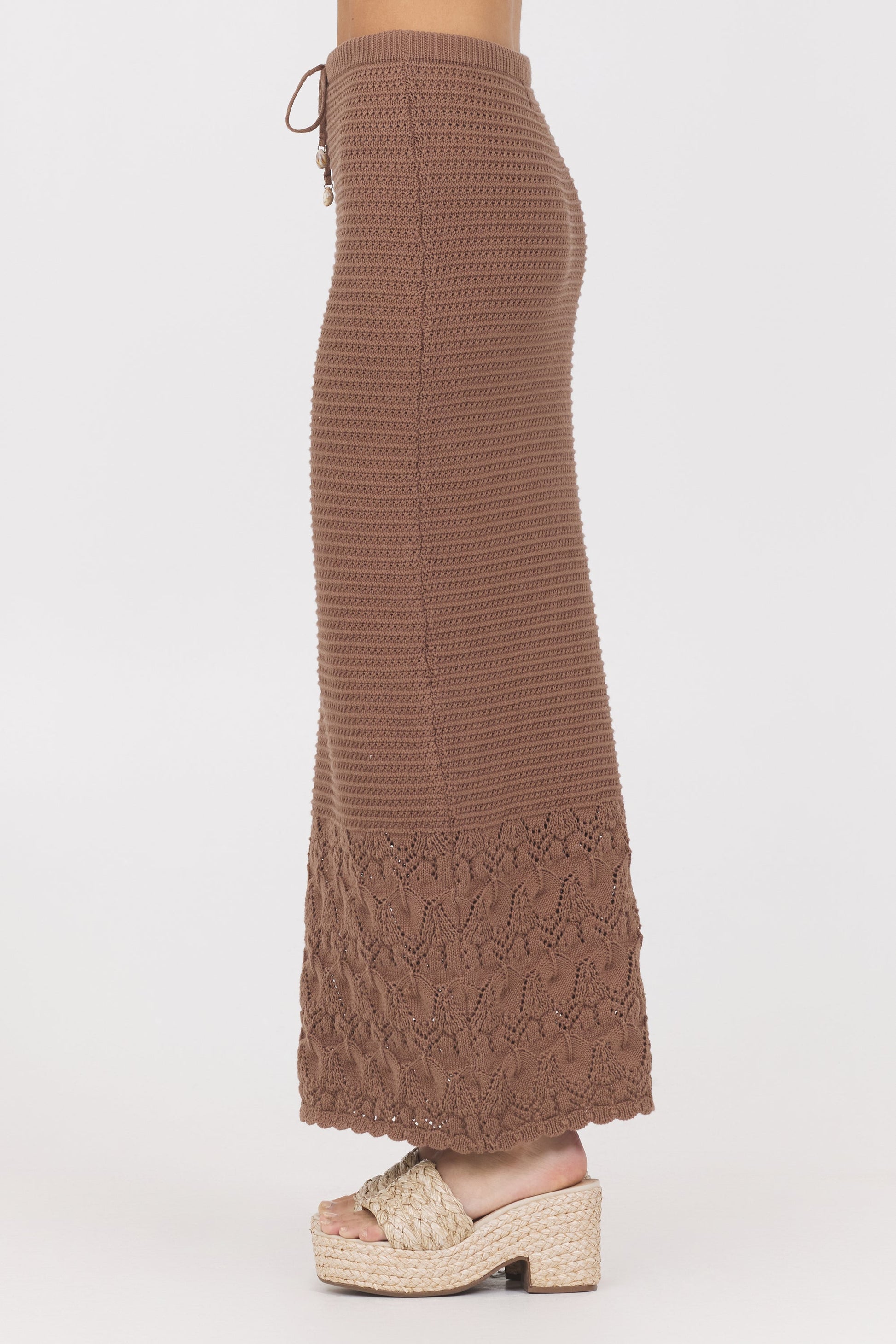 Pecan Vintage Havana Pecan Crochet Maxi Skirt