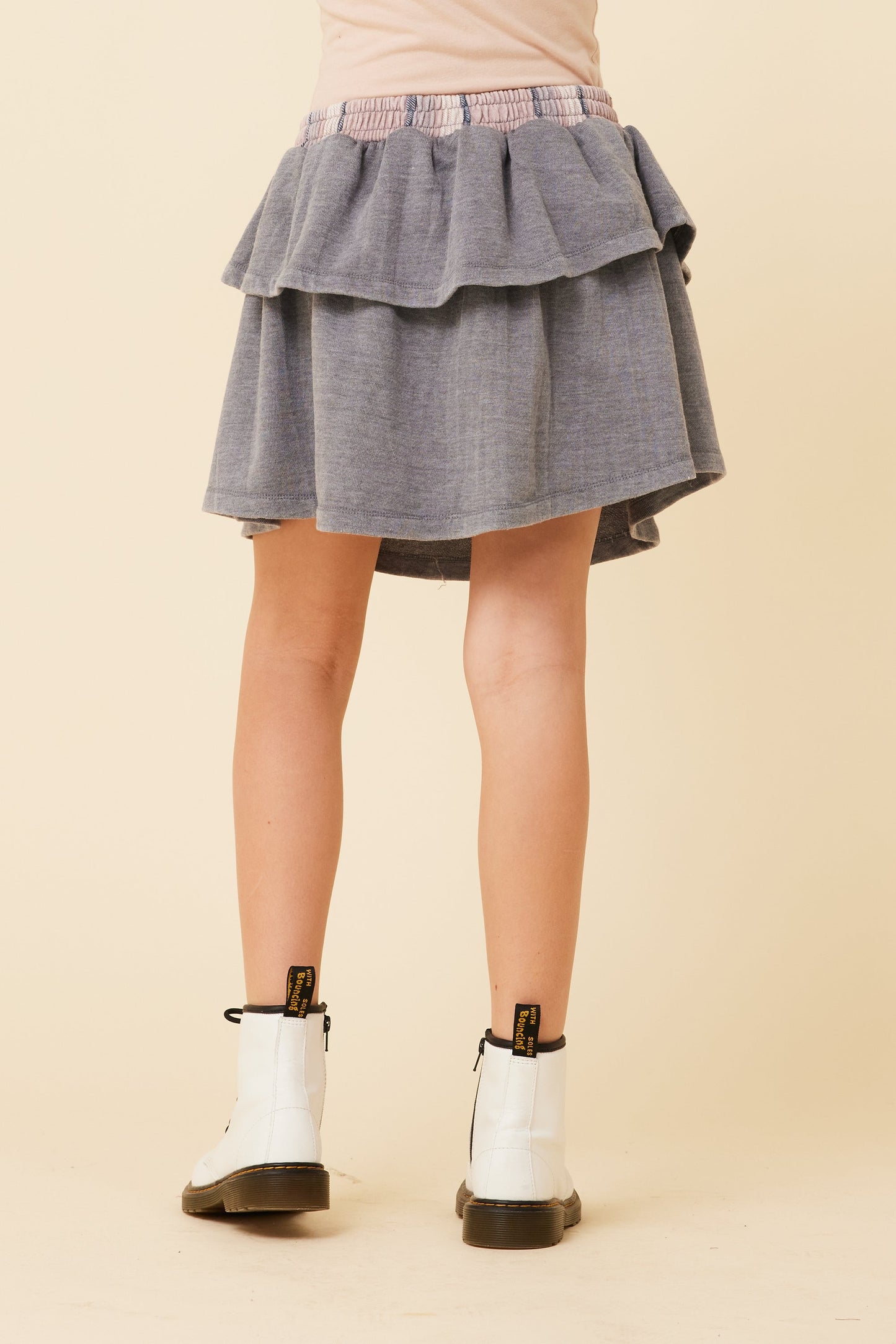 TITAN Vintage Havana Plaid Waistband Layered Skirt