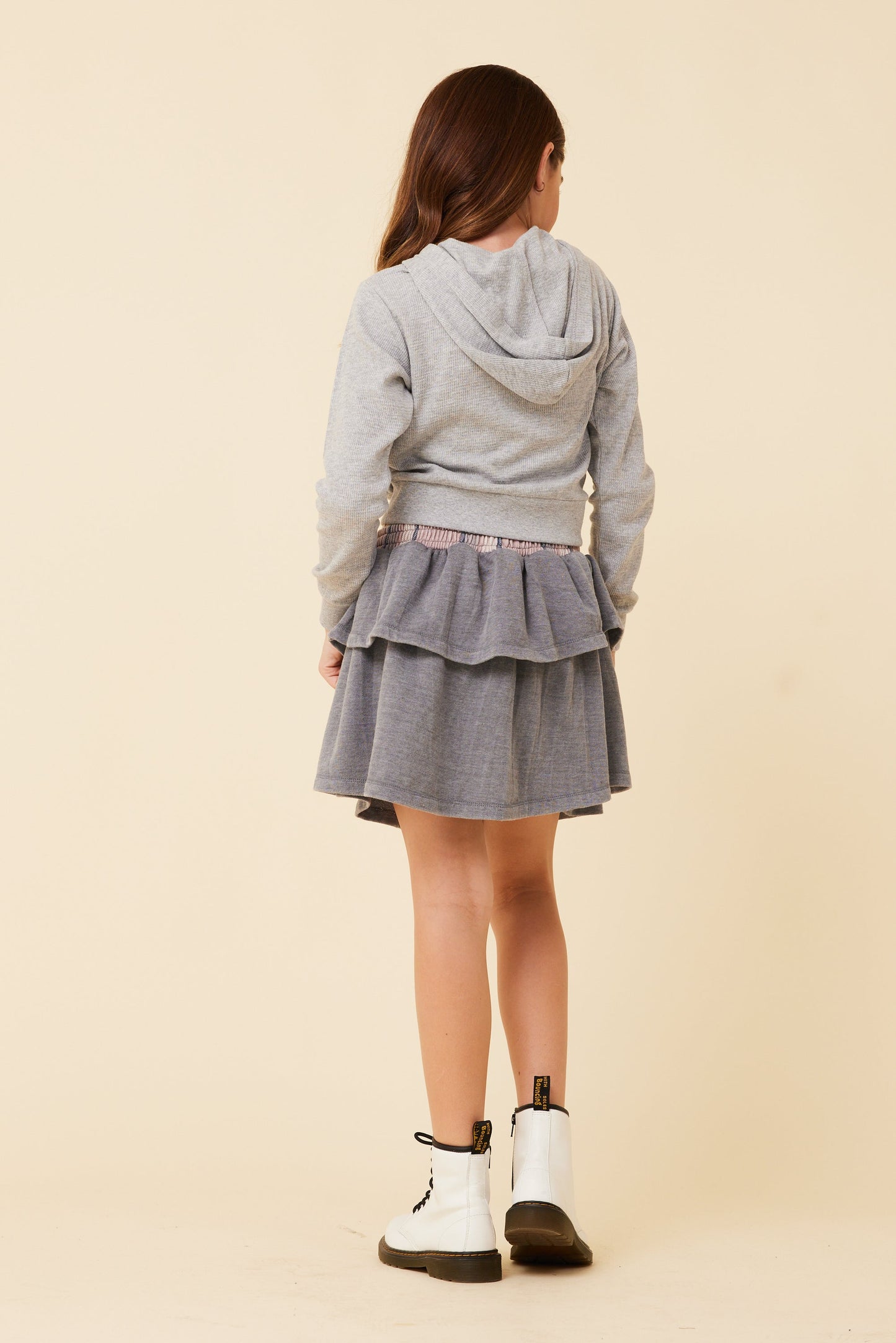 TITAN Vintage Havana Plaid Waistband Layered Skirt