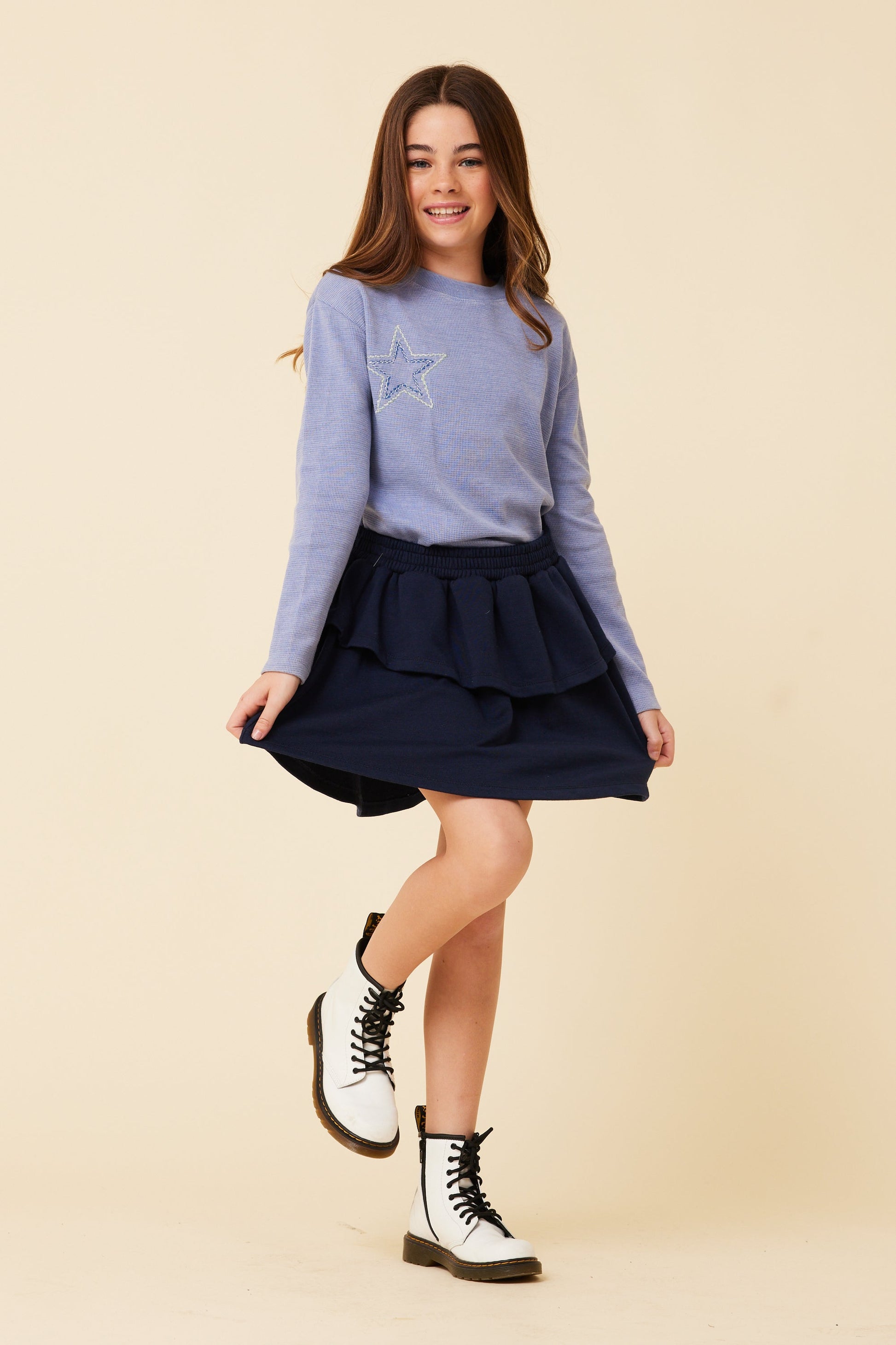 NAVY Vintage Havana Layered Skirt