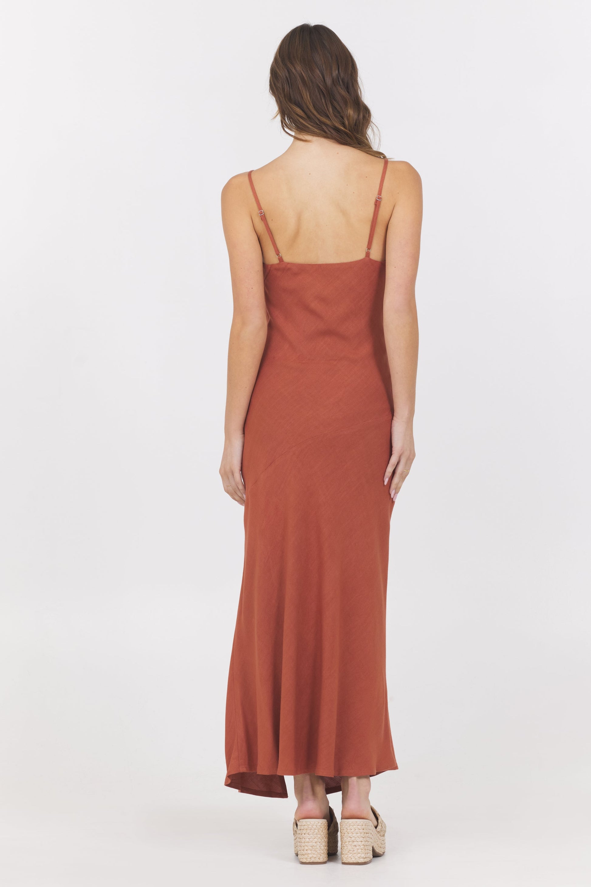 Amber Vintage Havana Linen Maxi Dress