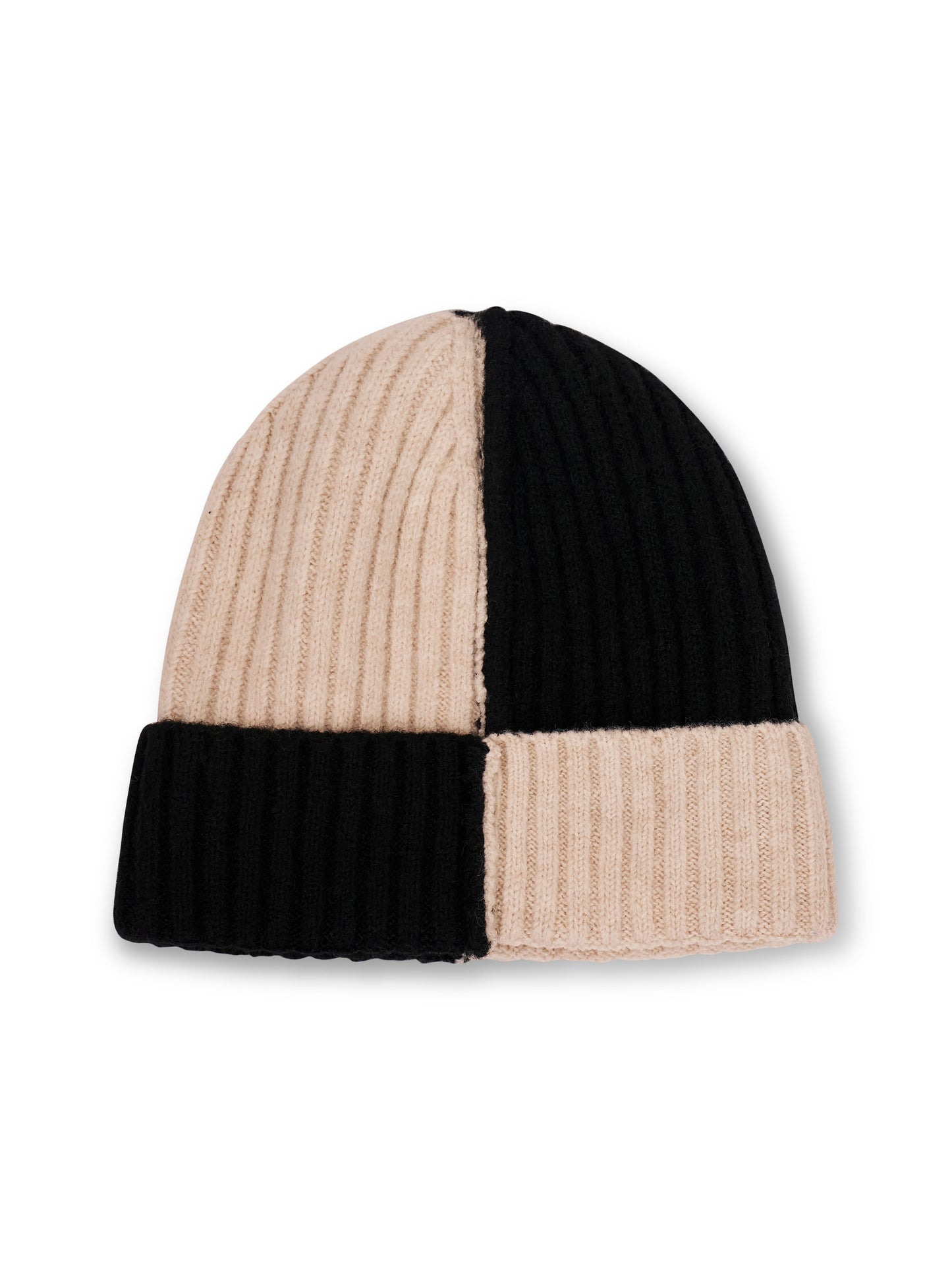 Black Vintage Havana SEAM PATTERN BEANIE - BLACK