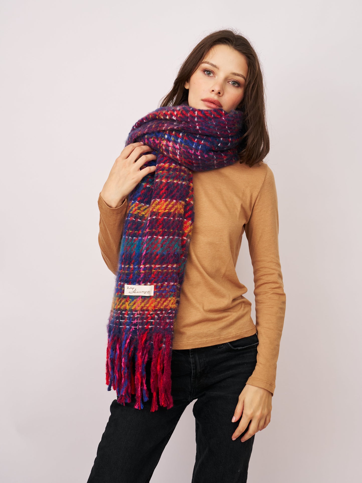 Pink Multi Vintage Havana BRUSH SCARF - PINK MULTI