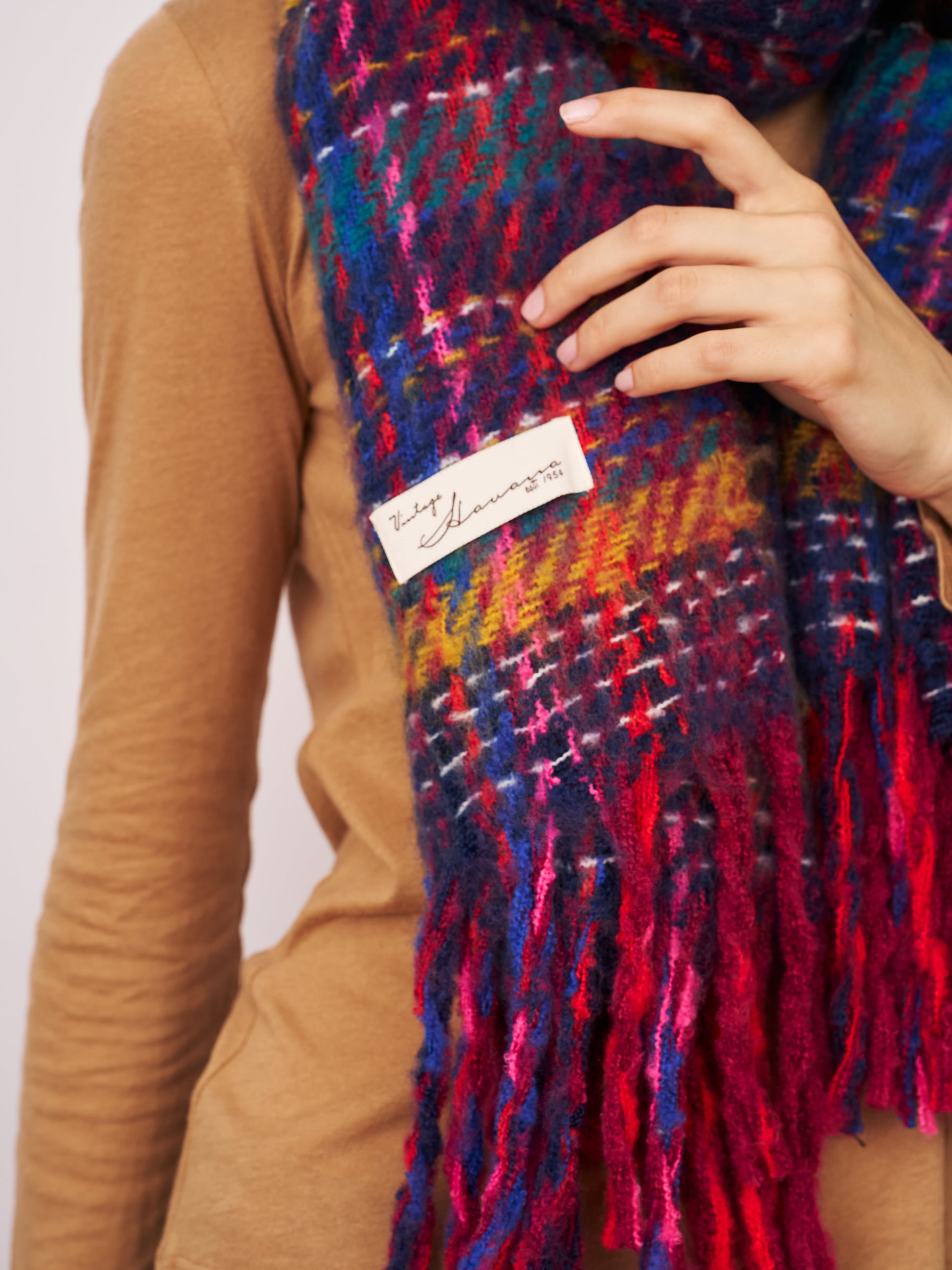 Pink Multi Vintage Havana BRUSH SCARF - PINK MULTI