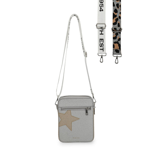 SILVER GOLD/ MET Vintage Havana JOY BAG - SILVER GOLD/ MET