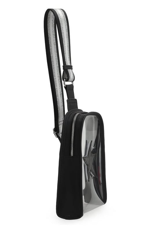 Clear Black Vintage Havana Alexa Bag - Clear Black