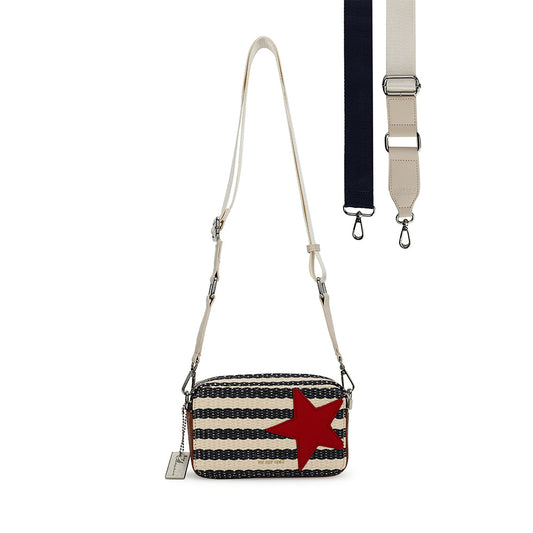 BLUE RAFIA Vintage Havana MINI MEME - BLUE RAFIA