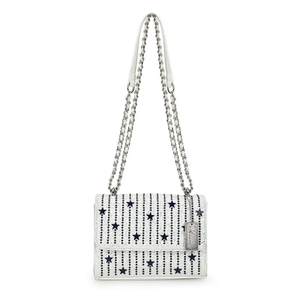 WHITE/ BLUE Vintage Havana OLIVIA BAG- WHITE/ BLUE