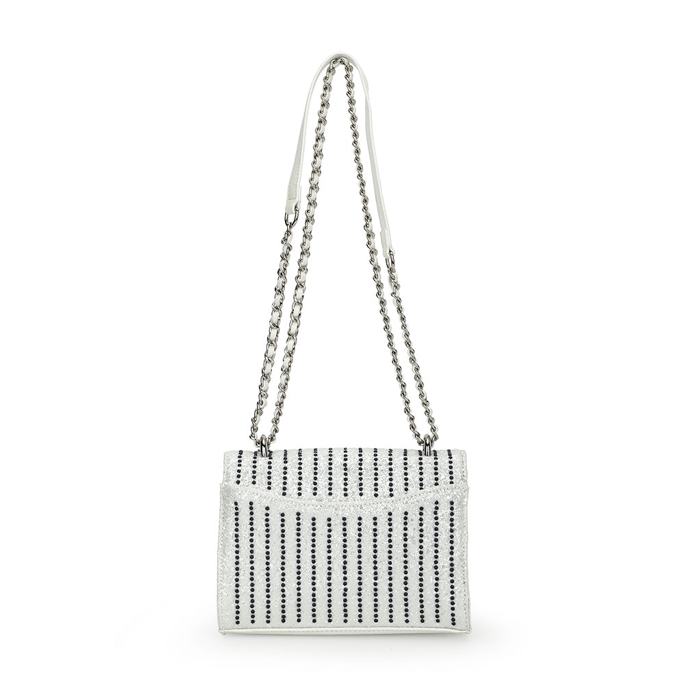 WHITE/ BLUE Vintage Havana OLIVIA BAG- WHITE/ BLUE