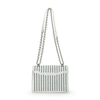 WHITE/ BLUE Vintage Havana OLIVIA BAG- WHITE/ BLUE