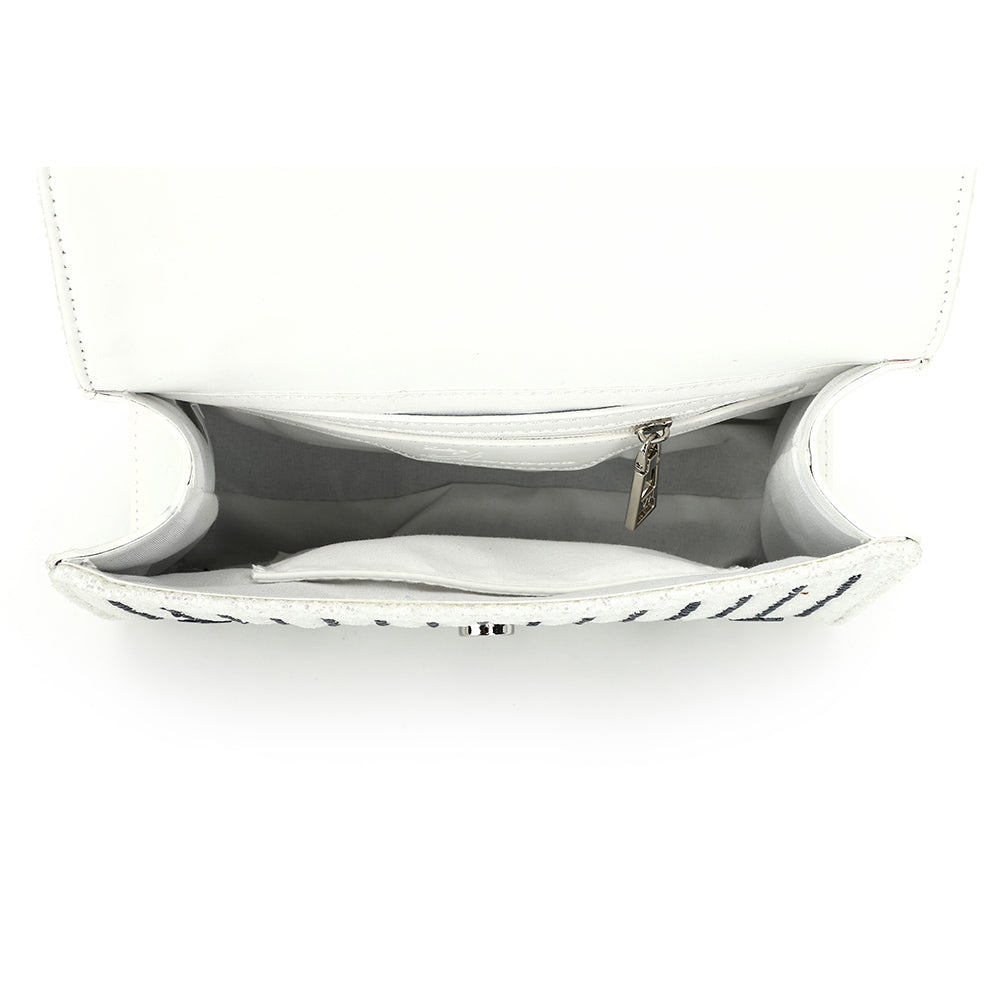 WHITE/ BLUE Vintage Havana OLIVIA BAG- WHITE/ BLUE