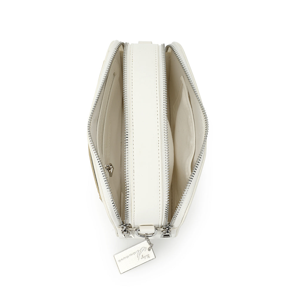 WHITE/ GOLD Vintage Havana LEGEND BAG - WHITE/ GOLD