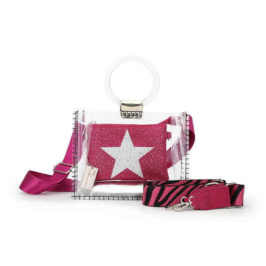 FUCHSIA RHINESTONE MULTI Vintage Havana MINI MOLLY - FUCHSIA RHINESTONE MULTI