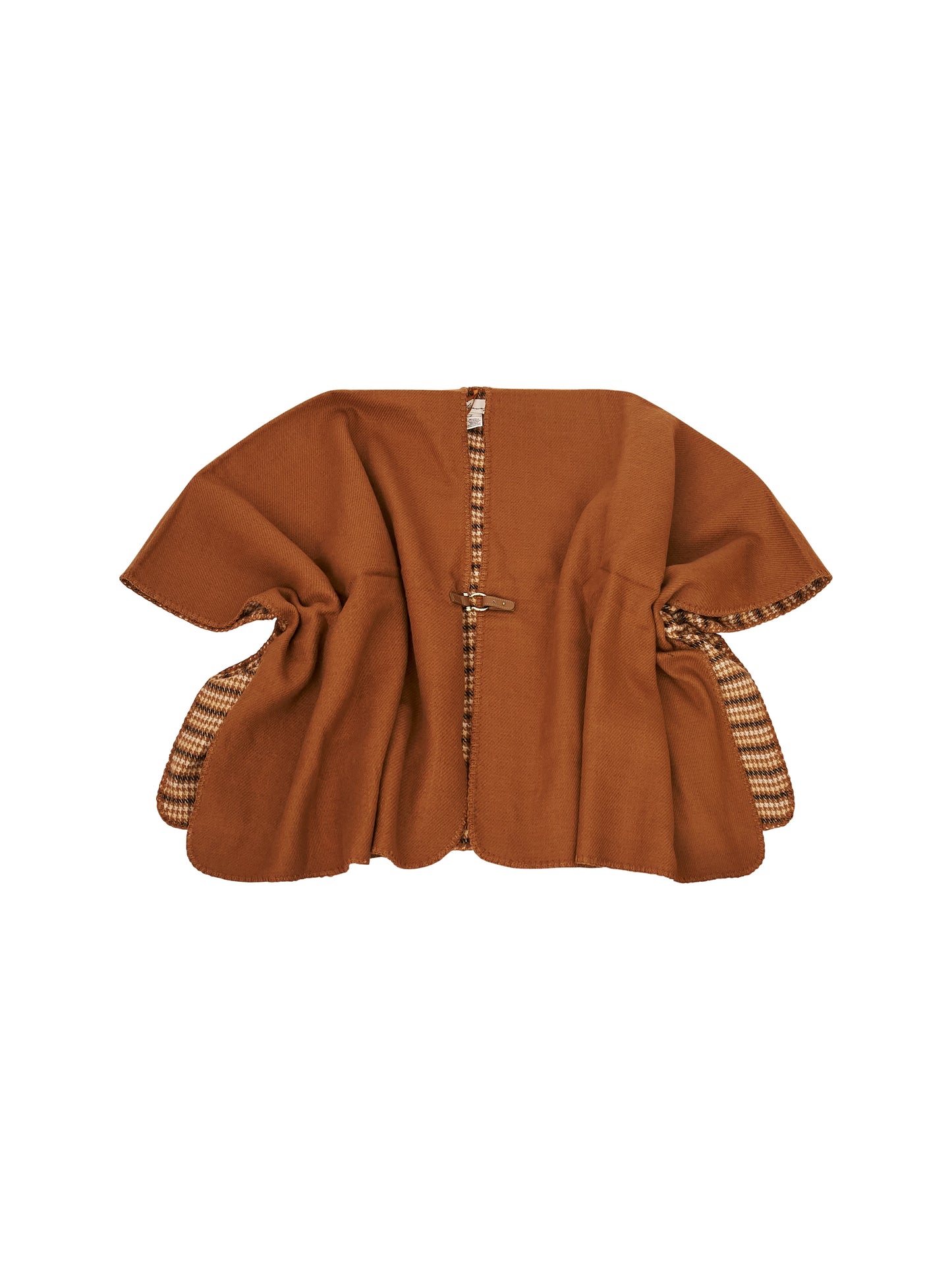 Tan/Ivory Vintage Havana WHIPSTITCH RUANA - TAN/IVORY