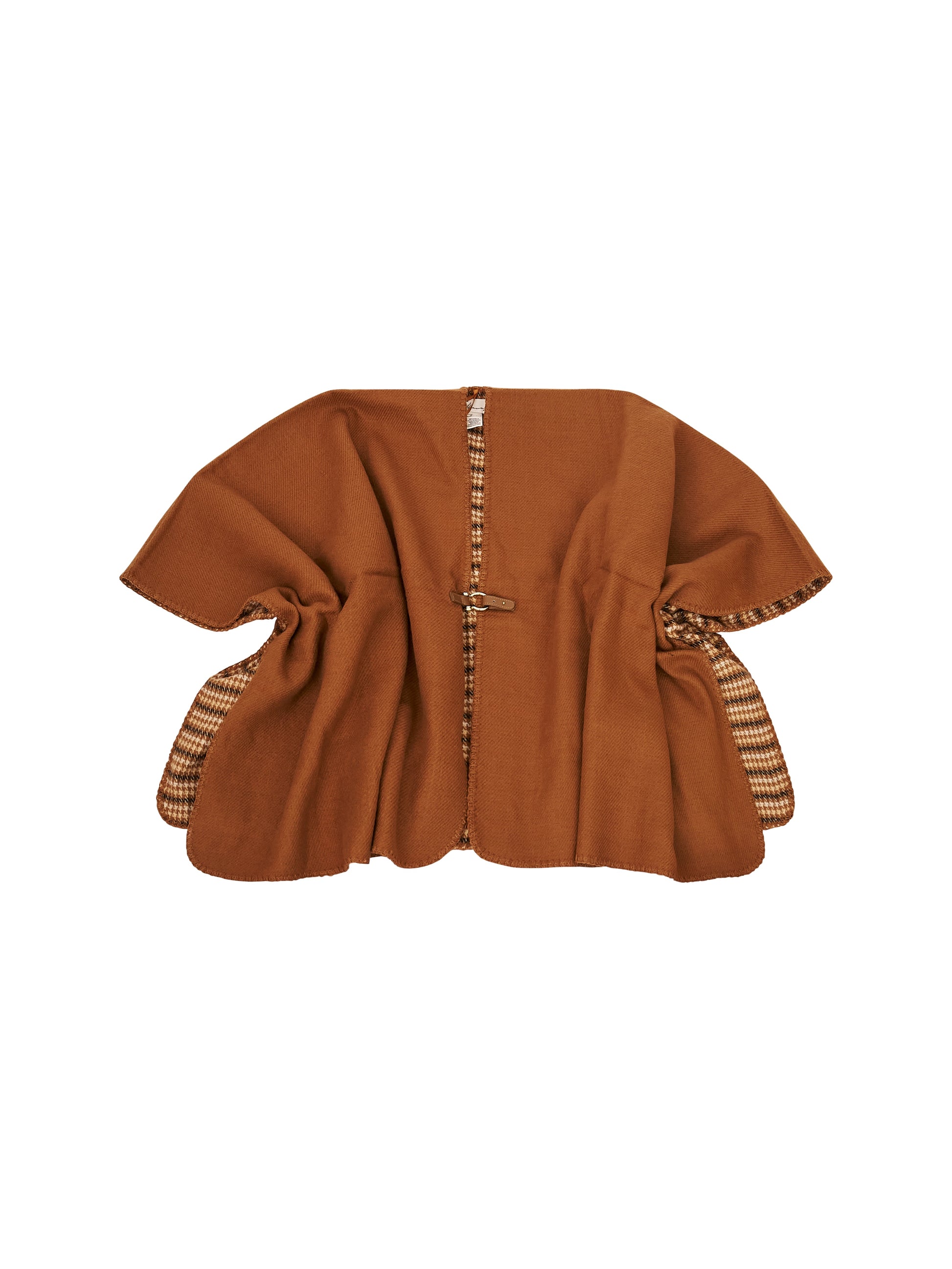 Tan/Ivory Vintage Havana WHIPSTITCH RUANA - TAN/IVORY