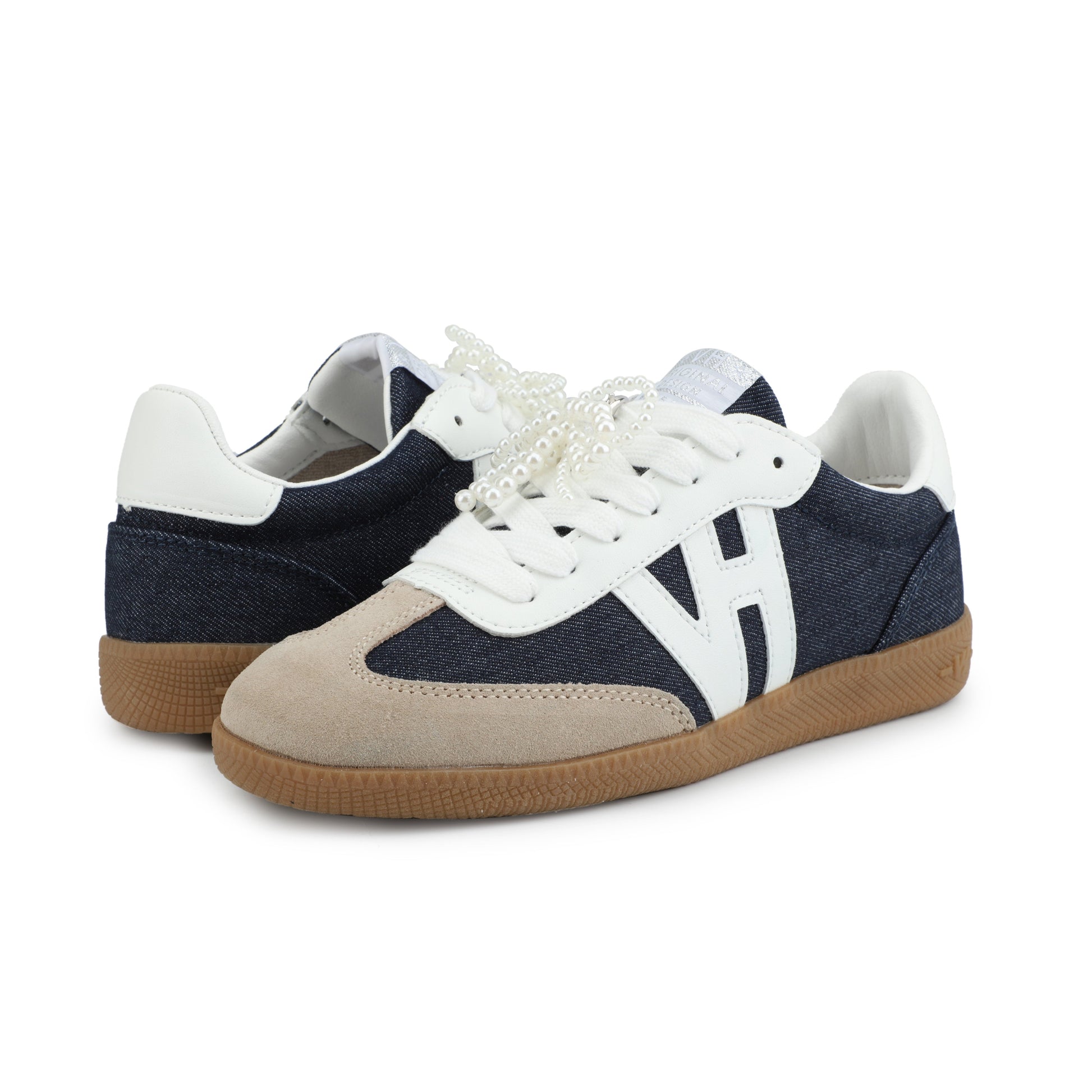 DENIM WHITE TAUPE Vintage Havana NADIA - DENIM WHITE TAUPE